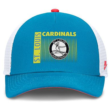 Men's Nike Teal St. Louis Cardinals Neon 90s Rise Structured Performance Adjustable Trucker Hat