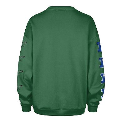 Women's '47 Kelly Green Philadelphia Eagles Go Big Oversized Pullover Sweatshirt