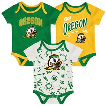 Newborn & Infant Outerstuff Oregon Ducks Three-Pack All Day Play Bodysuit Set
