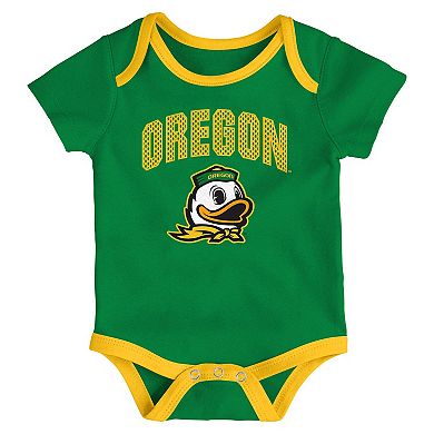 Newborn & Infant Outerstuff Oregon Ducks Three-Pack All Day Play Bodysuit Set
