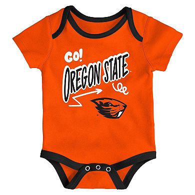 Newborn & Infant Outerstuff Oregon State Beavers Three-Pack All Day Play Bodysuit Set