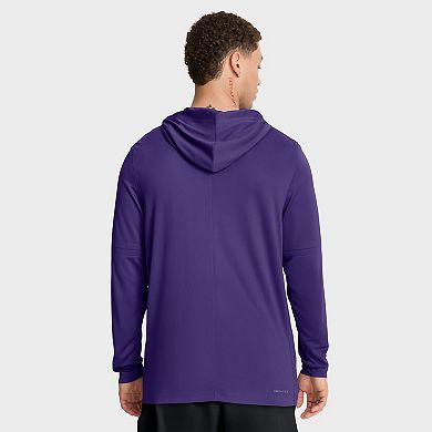 Men's Nike Purple LSU Tigers 2025 Sideline Dri-FIT Long Sleeve Hoodie T-Shirt
