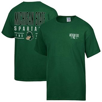 Men's ComfortWash Green Michigan State Spartans Big Name T-Shirt