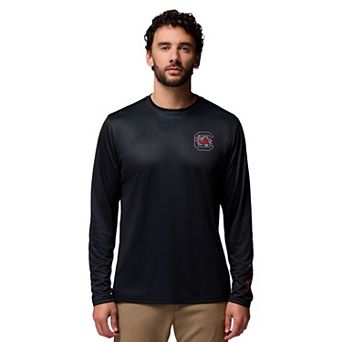 Men's Columbia Black South Carolina Gamecocks PHG Terminal Shot 3-Hit Long Sleeve T-Shirt