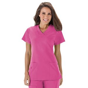 Jockey Scrubs Zipper-Pocket Top - Women's Plus