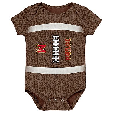 Newborn Outerstuff Brown Maryland Terrapins Football Body Suit