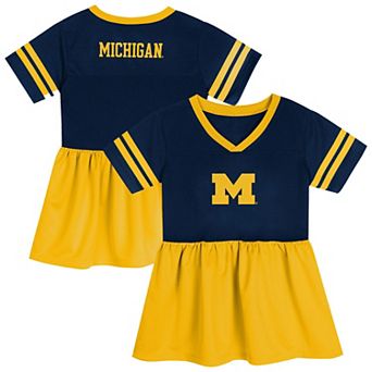 Toddler Outerstuff Navy/Maize Michigan Wolverines Stadium Lights Fashion Jersey Dress