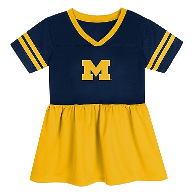 Toddler Outerstuff Navy/Maize Michigan Wolverines Stadium Lights Fashion Jersey Dress