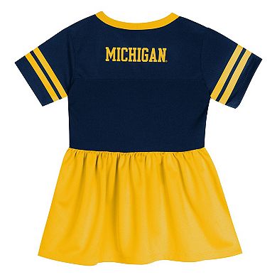 Toddler Outerstuff Navy/Maize Michigan Wolverines Stadium Lights Fashion Jersey Dress