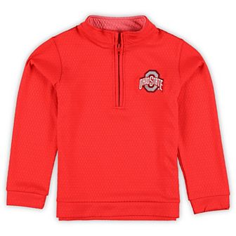 Toddler Garb Scarlet Ohio State Buckeyes Sterling Long Sleeve Quarter-Zip Performance Top