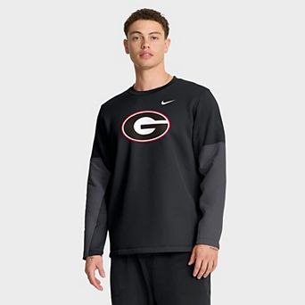 Men's Nike Black Georgia Bulldogs 2025 Sideline Coach Performance Long Sleeve T-Shirt