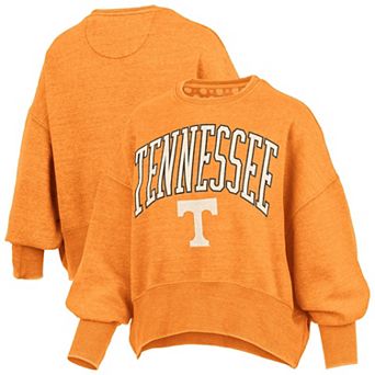 Women's Pressbox Tennessee Orange Tennessee Volunteers Oversized Waist-Length Crewneck Sweatshirt