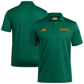 adidas Green Miami Hurricanes Ultimate 365 Ottoman Polo Shirt
