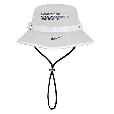 Men's Nike Gray Kansas State Wildcats 2025 On-Field Boonie Performance Bucket Hat