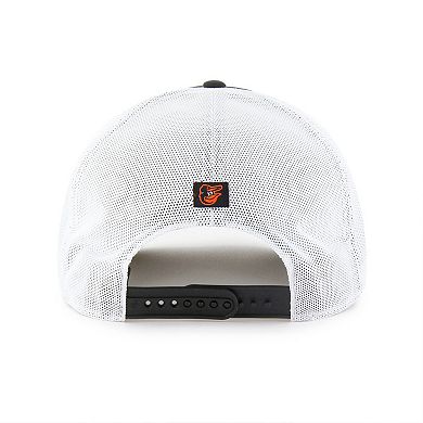 Men's '47 Black Baltimore Orioles Brrr Downburst Mesh Hitch Adjustable Hat