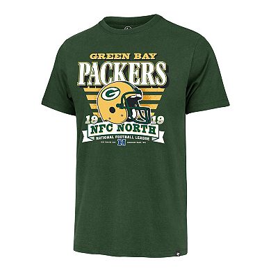 Men's '47 Green Green Bay Packers Stripe Splash Franklin Throwback T-Shirt