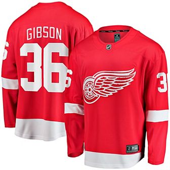 Men's Fanatics John Gibson Red Detroit Red Wings Home Breakaway Jersey