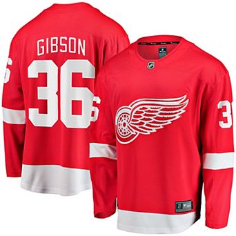Men's Fanatics John Gibson Red Detroit Red Wings Home Breakaway Jersey