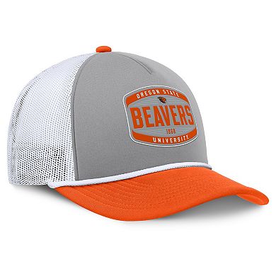 Men's Fanatics Gray/Orange Oregon State Beavers Course Foam-Front Adjustable Trucker Hat