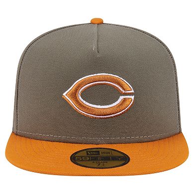 Men's New Era Olive/Orange Cincinnati Reds Two-Tone Color Pack A-Frame 59FIFTY Fitted Hat