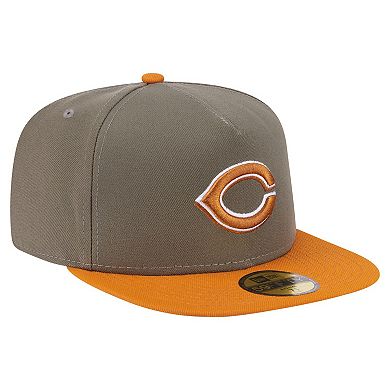 Men's New Era Olive/Orange Cincinnati Reds Two-Tone Color Pack A-Frame 59FIFTY Fitted Hat