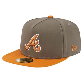 Men's New Era Olive/Orange Atlanta Braves Two-Tone Color Pack A-Frame 59FIFTY Fitted Hat