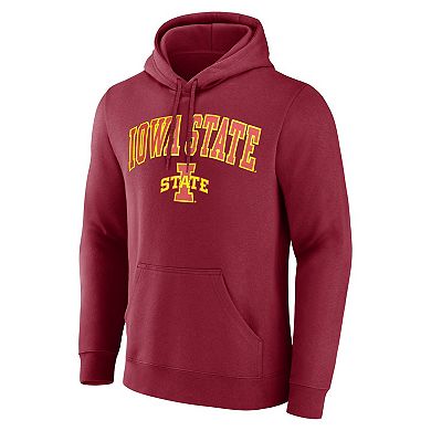 Men's Cardinal Iowa State Cyclones Fleece Pullover Hoodie