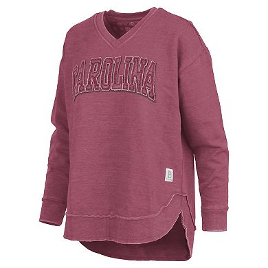 Women's Pressbox Garnet South Carolina Gamecocks Westin Poncho V-Neck Pullover Sweatshirt