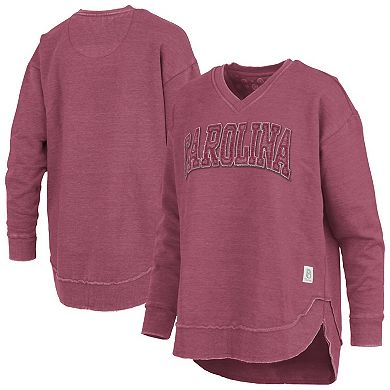 Women's Pressbox Garnet South Carolina Gamecocks Westin Poncho V-Neck Pullover Sweatshirt