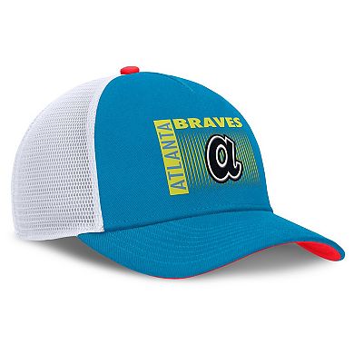 Men's Nike Teal Atlanta Braves Neon 90s Rise Structured Performance Adjustable Trucker Hat