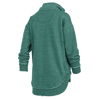 Women's Pressbox Green Michigan State Spartans Northfork Sojourn Poncho Quarter-Zip Sweatshirt