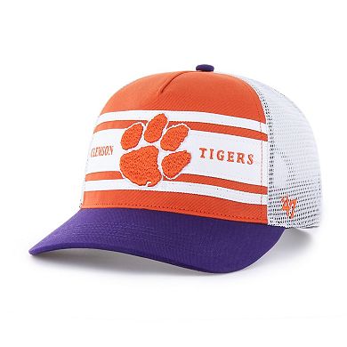 Youth '47 Orange/Purple Clemson Tigers Super Stripe Hitch Adjustable Trucker Hat