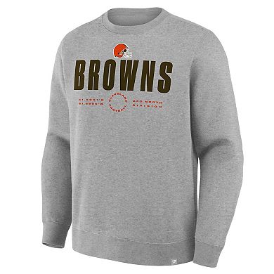 Men's Fanatics Heather Gray Cleveland Browns Direct Handoff Legacy Pullover Sweatshirt