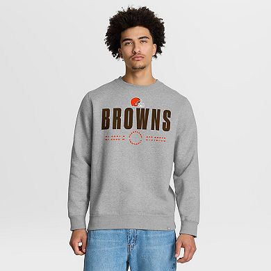 Men's Fanatics Heather Gray Cleveland Browns Direct Handoff Legacy Pullover Sweatshirt