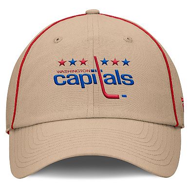Men's Fanatics Cream Washington Capitals Heritage Setoff Adjustable Hat