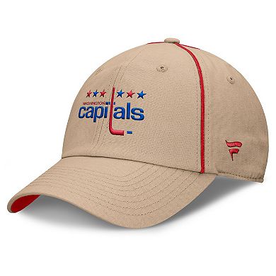 Men's Fanatics Cream Washington Capitals Heritage Setoff Adjustable Hat