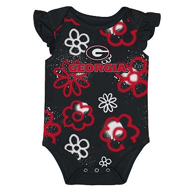 Girl's Newborn and Infant Outerstuff Red/Black Georgia Bulldogs Little Sunshine Two-Piece Bodysuit Set