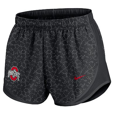 Women's Nike Black Ohio State Buckeyes Tempo Pattern Performance Shorts