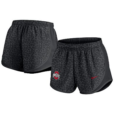 Women's Nike Black Ohio State Buckeyes Tempo Pattern Performance Shorts