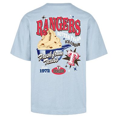 Men's '47 Light Blue Texas Rangers Ice Cream Parlor Foundation T-Shirt