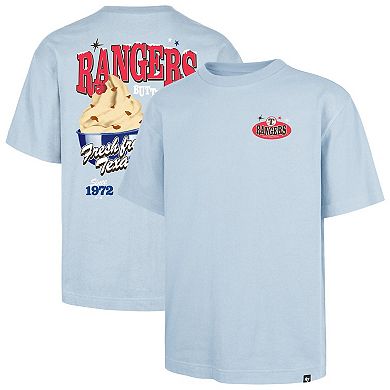 Men's '47 Light Blue Texas Rangers Ice Cream Parlor Foundation T-Shirt