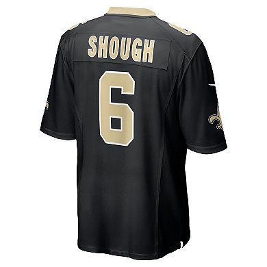 Men's Nike Tyler Shough Black New Orleans Saints Game Jersey