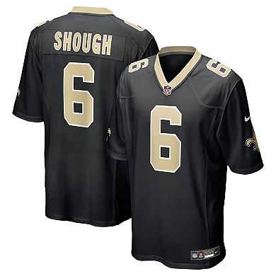 Men's Nike Tyler Shough Black New Orleans Saints Game Jersey