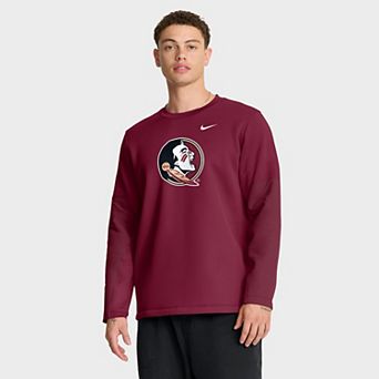 Men's Nike Garnet Florida State Seminoles 2025 Sideline Coach Performance Long Sleeve T-Shirt