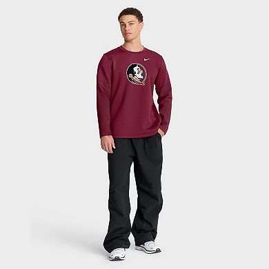 Men's Nike Garnet Florida State Seminoles 2025 Sideline Coach Performance Long Sleeve T-Shirt