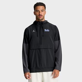 Men's Nike Black UCLA Bruins Anorak Half-Zip Hoodie Jacket