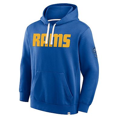 Men's Fanatics Royal Los Angeles Rams New Horizons Heritage Pullover Hoodie