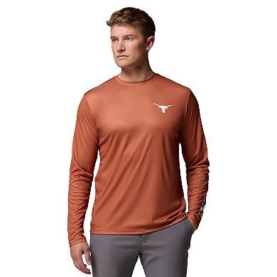 Men's Columbia Texas Orange Texas Longhorns PHG Terminal Shot 3-Hit Long Sleeve T-Shirt