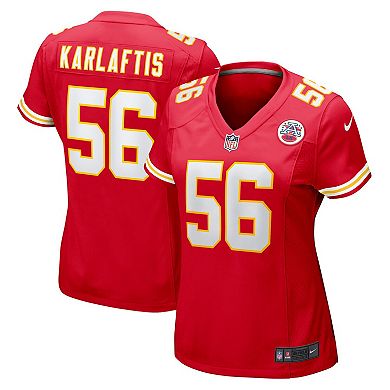 Women's Nike George Karlaftis Red Kansas City Chiefs Game Player Jersey