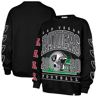 Women's '47 Black Las Vegas Raiders Go Big Oversized Pullover Sweatshirt